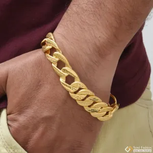 1 Gram Gold Plated Chic Design Superior Quality Pokal Bracelet for Men - Style C839