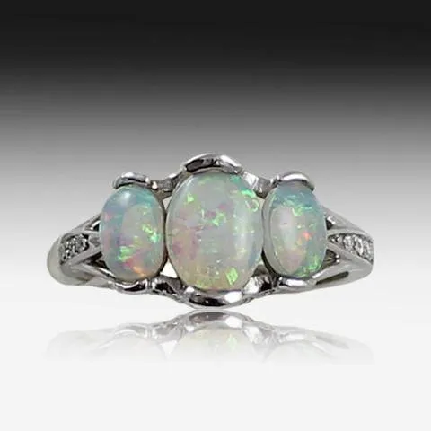 14kt White Gold Opal ring