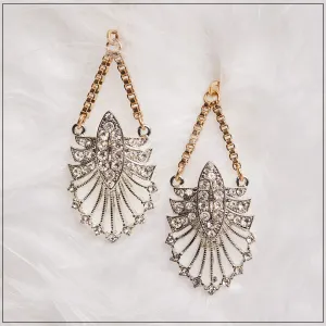 1920 Earrings: Vintage Style 1920s Crystal Drop Earrings