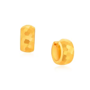 916 Gold Sparkle Hoop Earrings