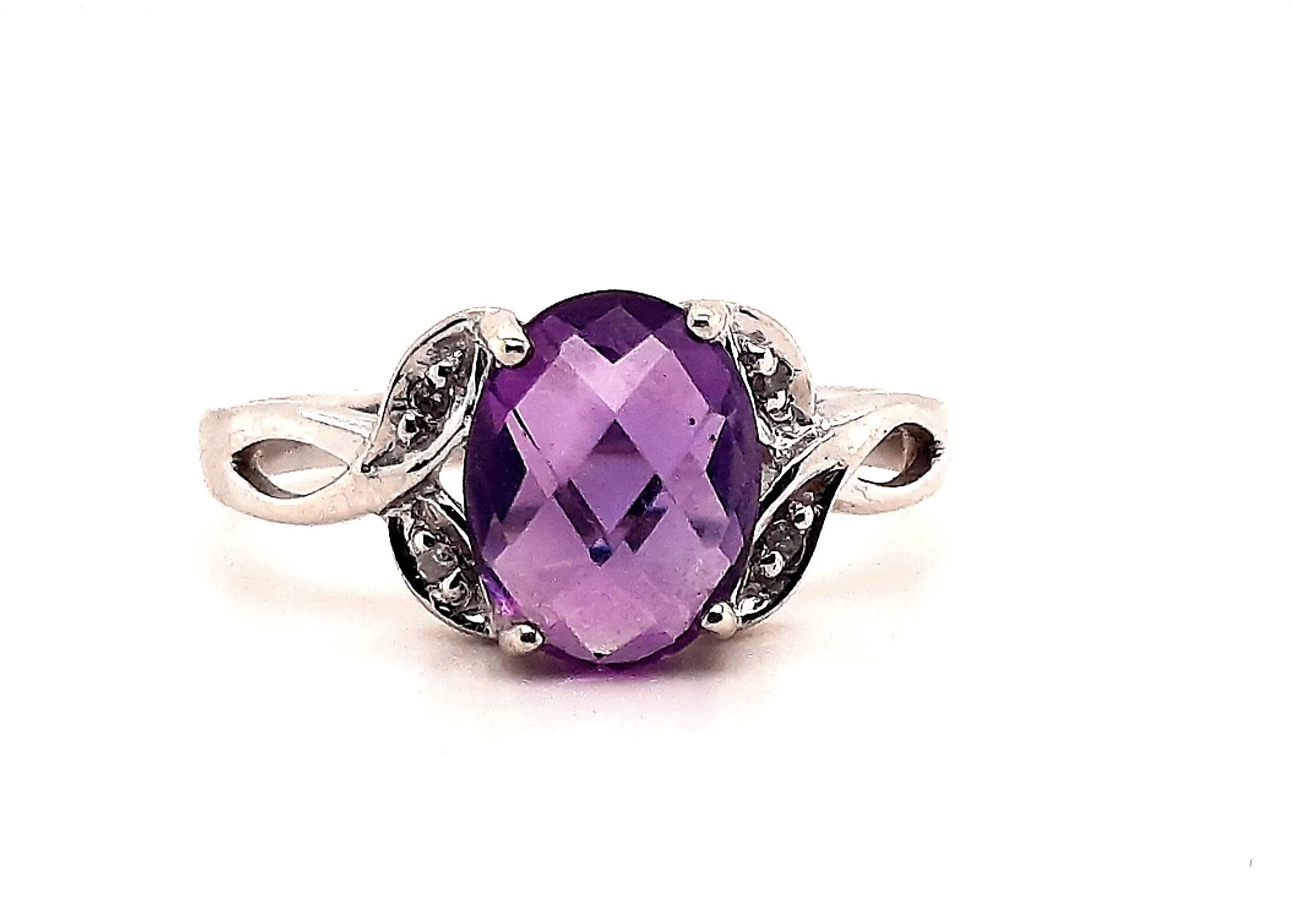 Amethyst 9ct White Gold Ring