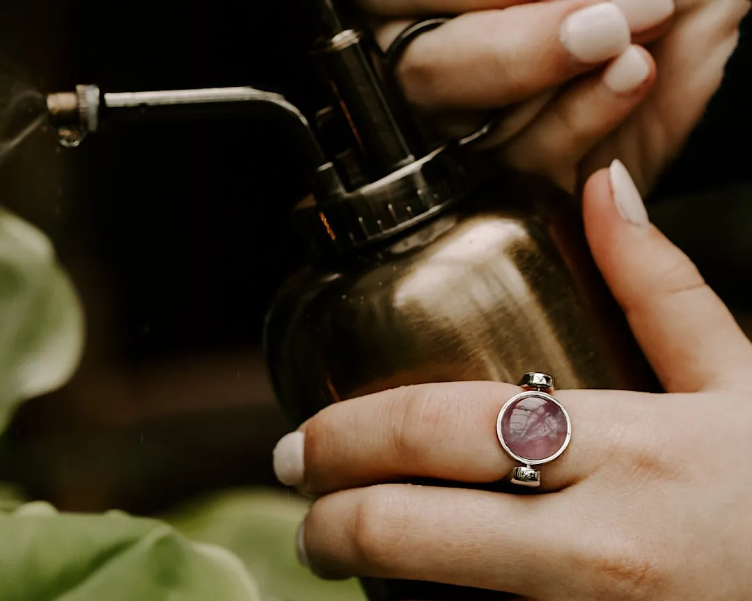 Amethyst Crystal Fidget Ring