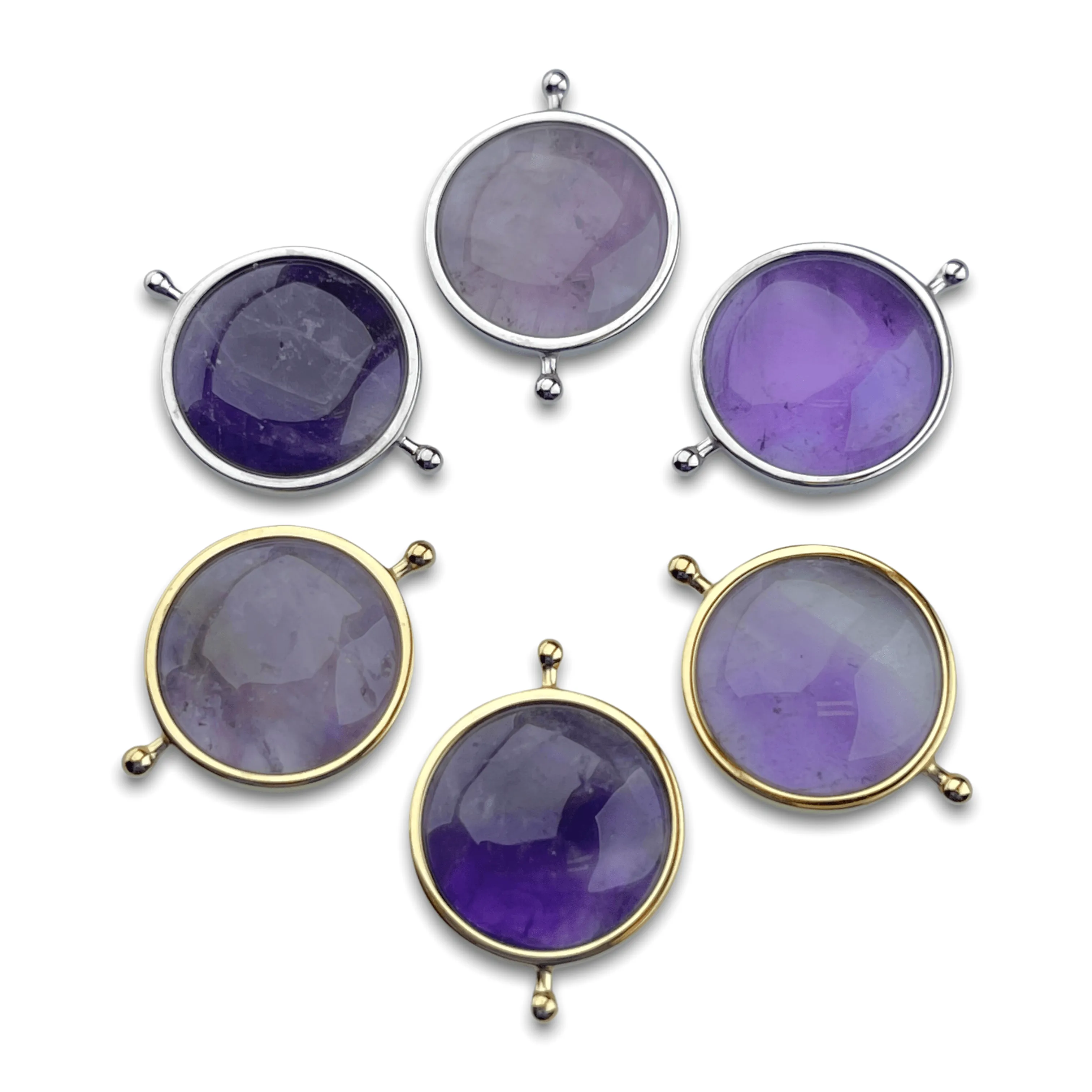 Amethyst Crystal Fidget Ring