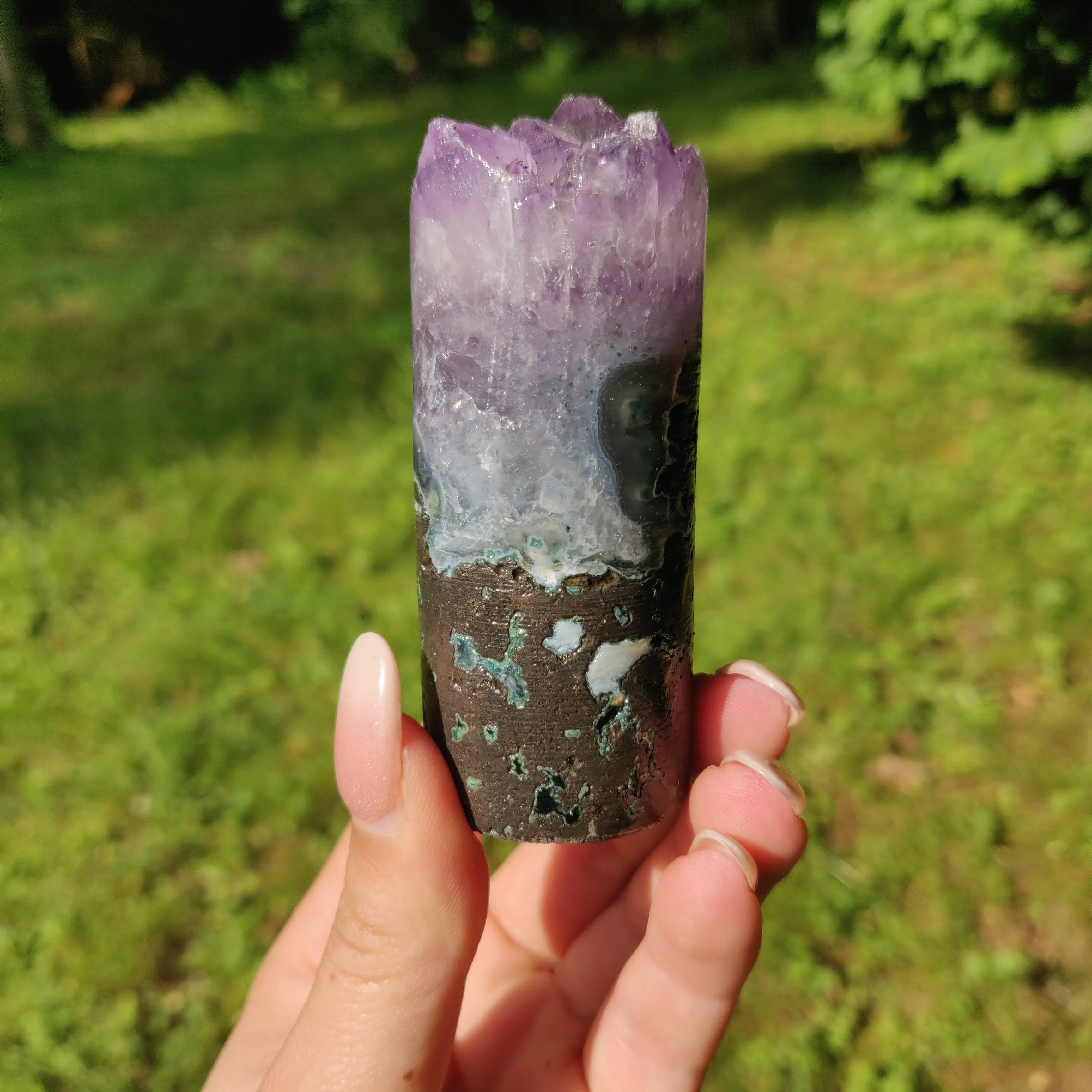 Amethyst Druzy Cylinder (#5)