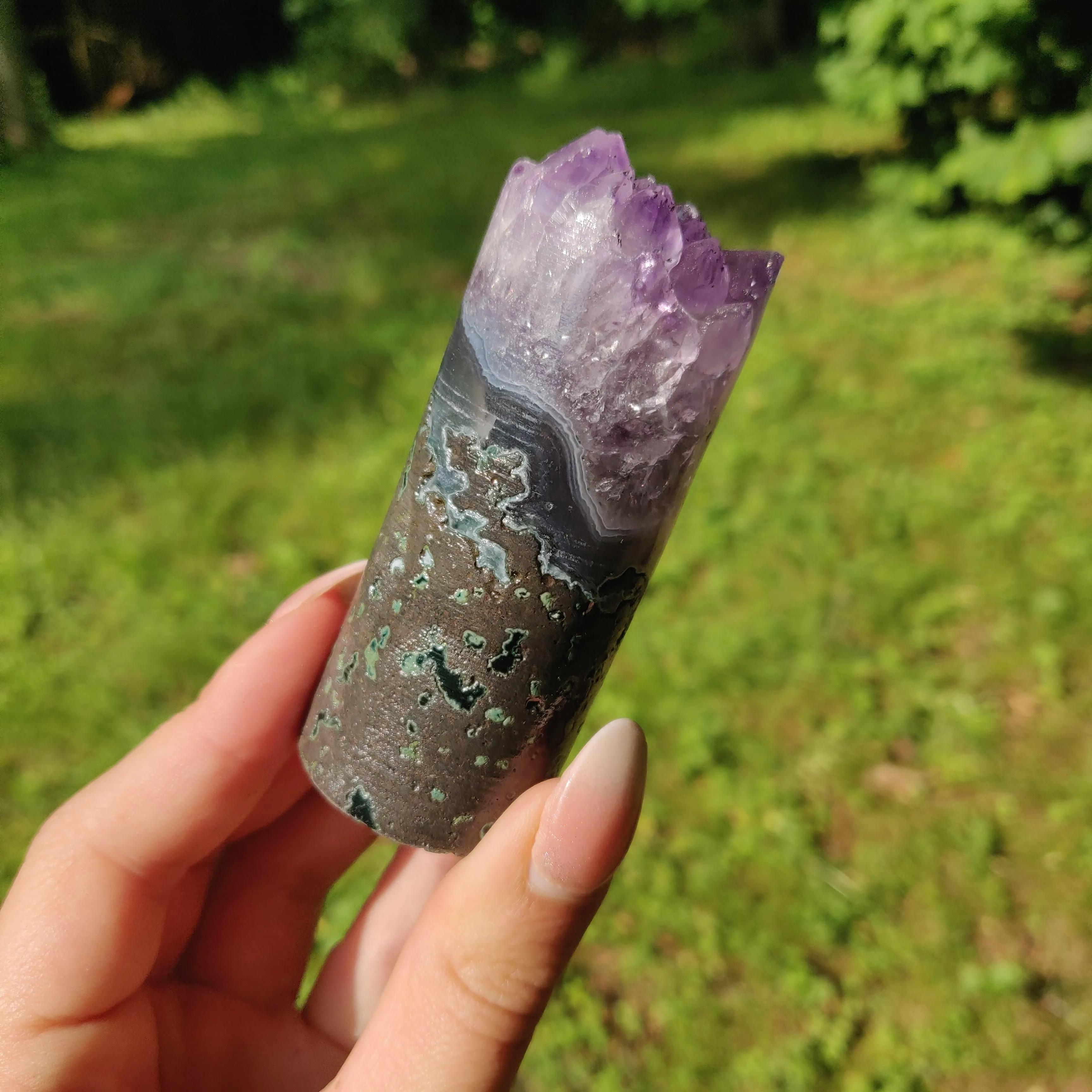 Amethyst Druzy Cylinder (#5)
