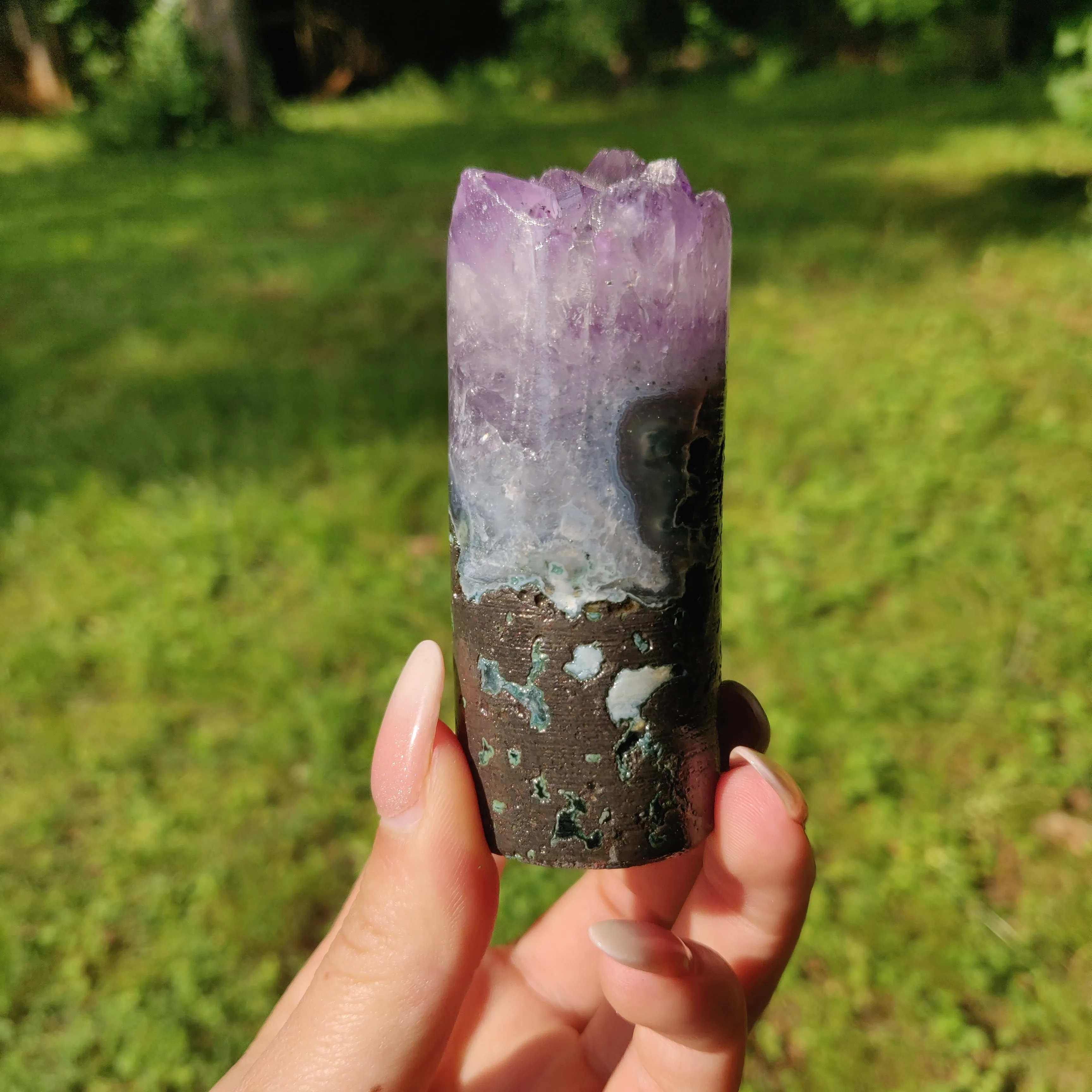 Amethyst Druzy Cylinder (#5)