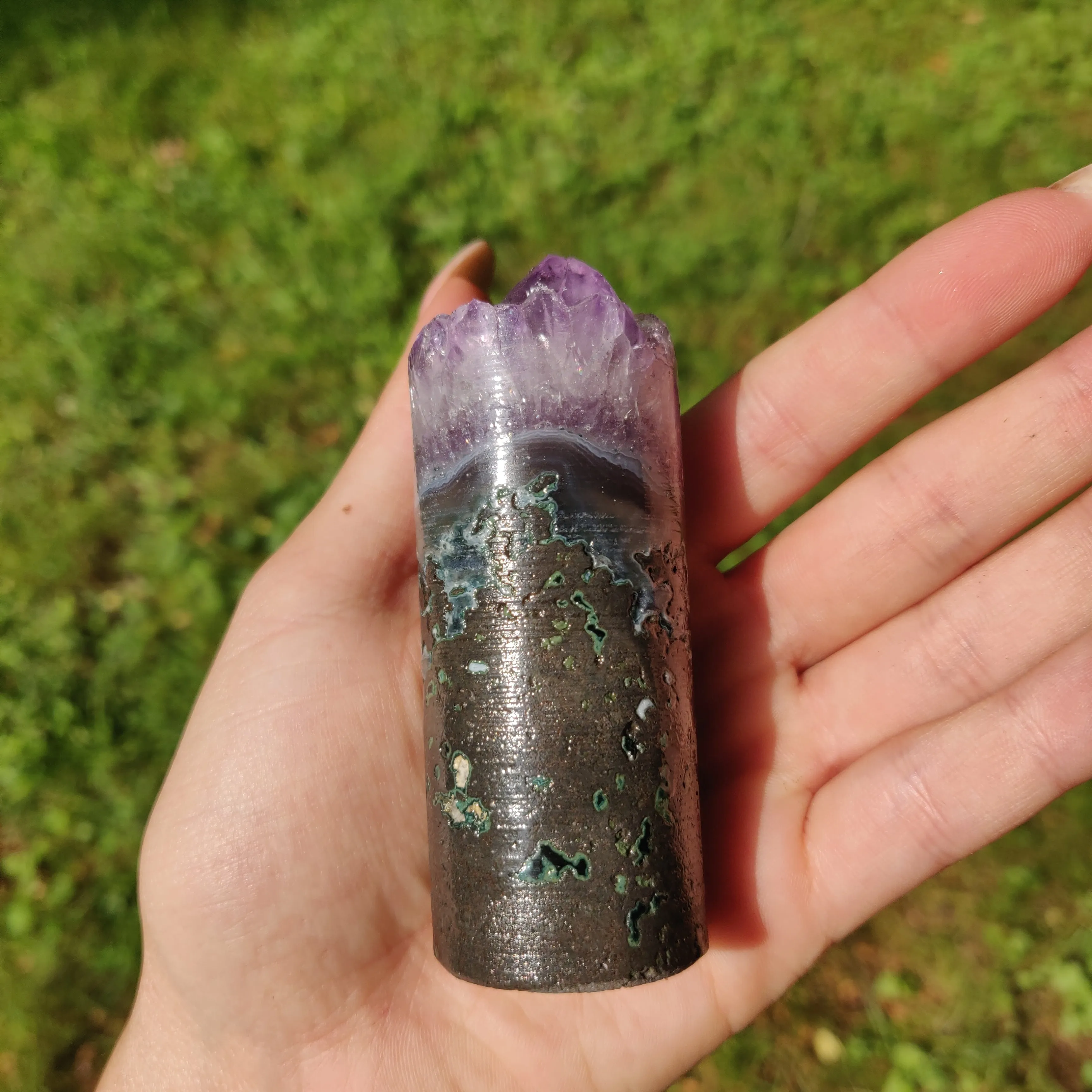 Amethyst Druzy Cylinder (#5)