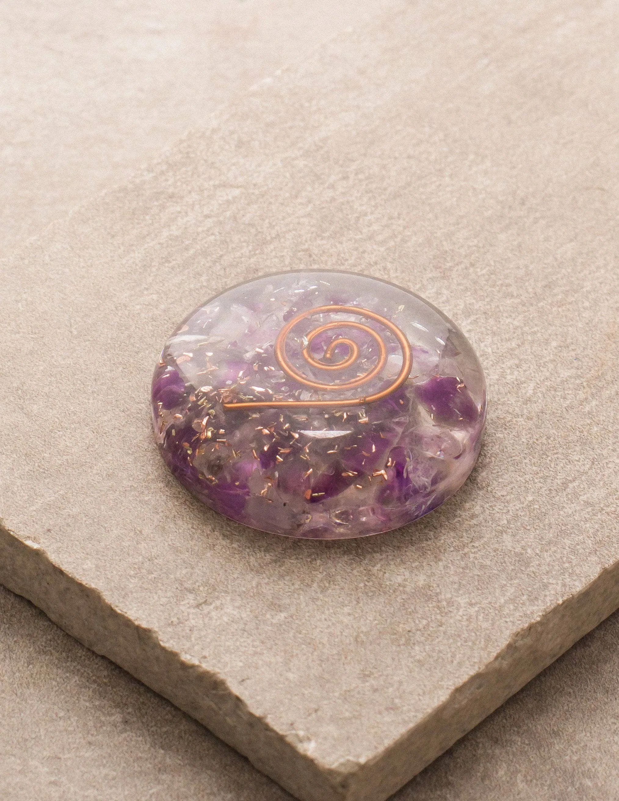 Amethyst Orgone Disc - As-Is-Clearance