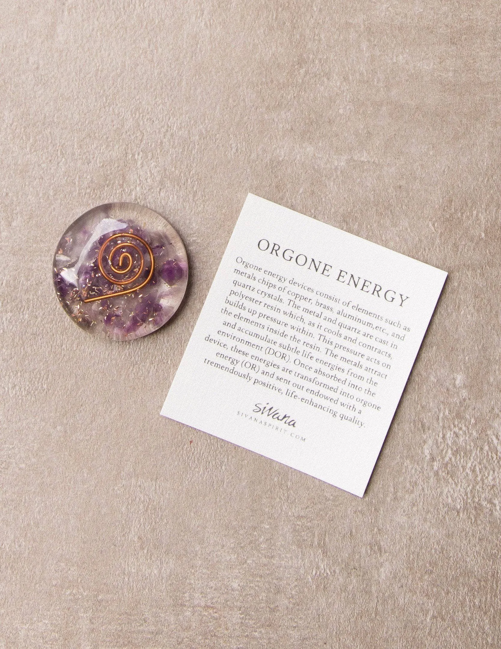 Amethyst Orgone Disc - As-Is-Clearance