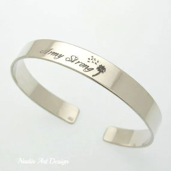 Army Wife Personalized Bracelet