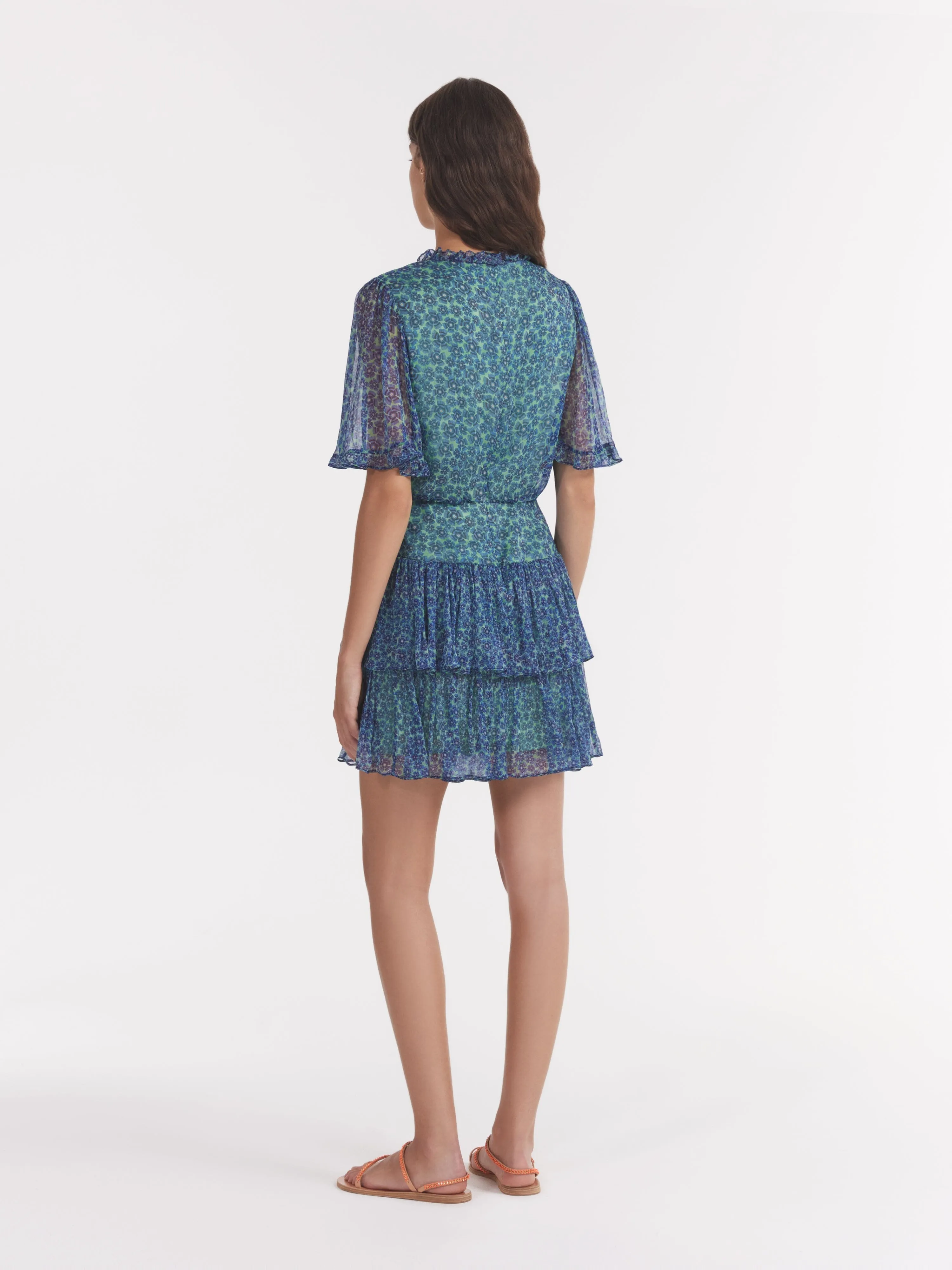 Ava D Dress in Acacia Teal Small