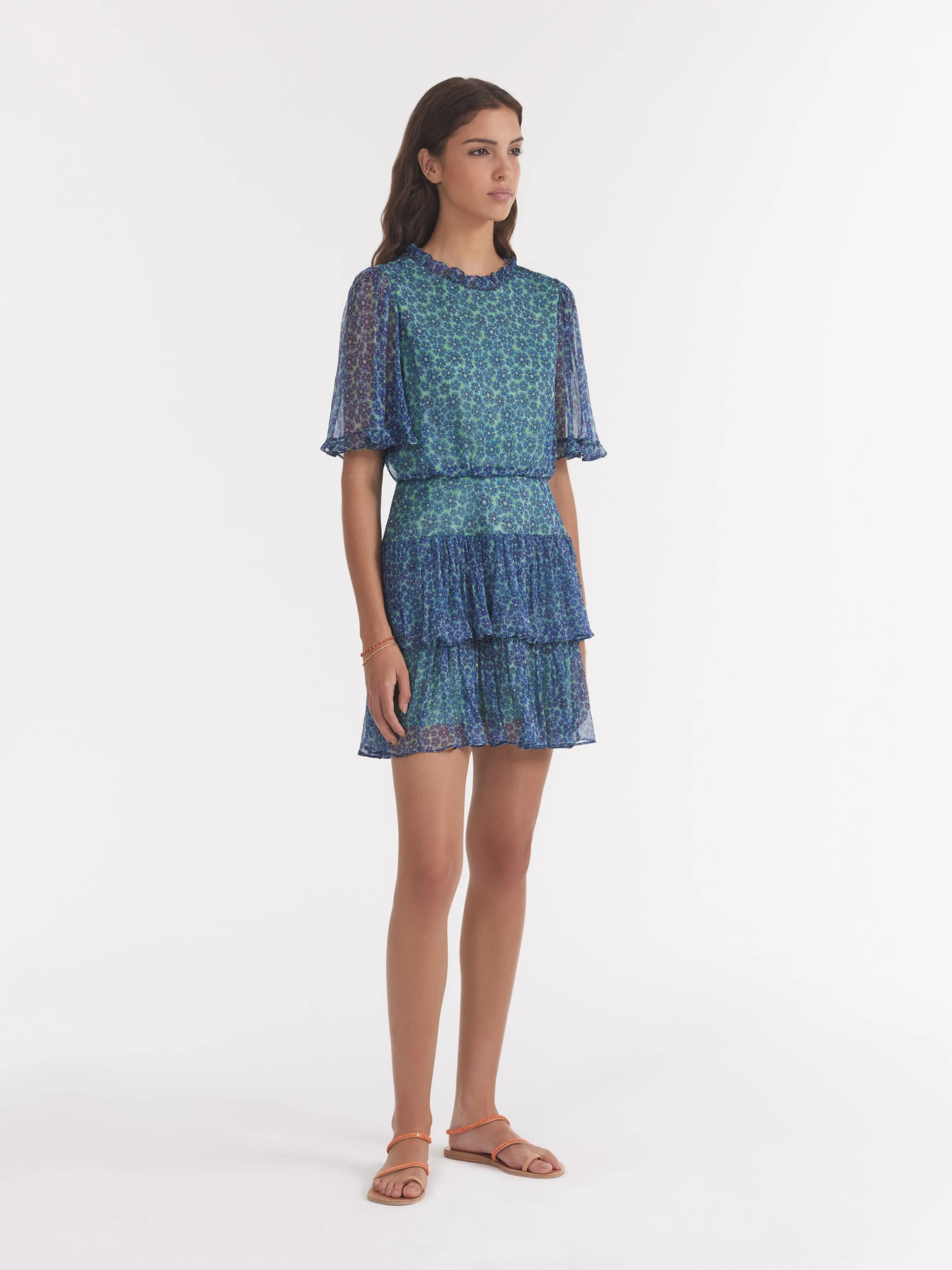 Ava D Dress in Acacia Teal Small