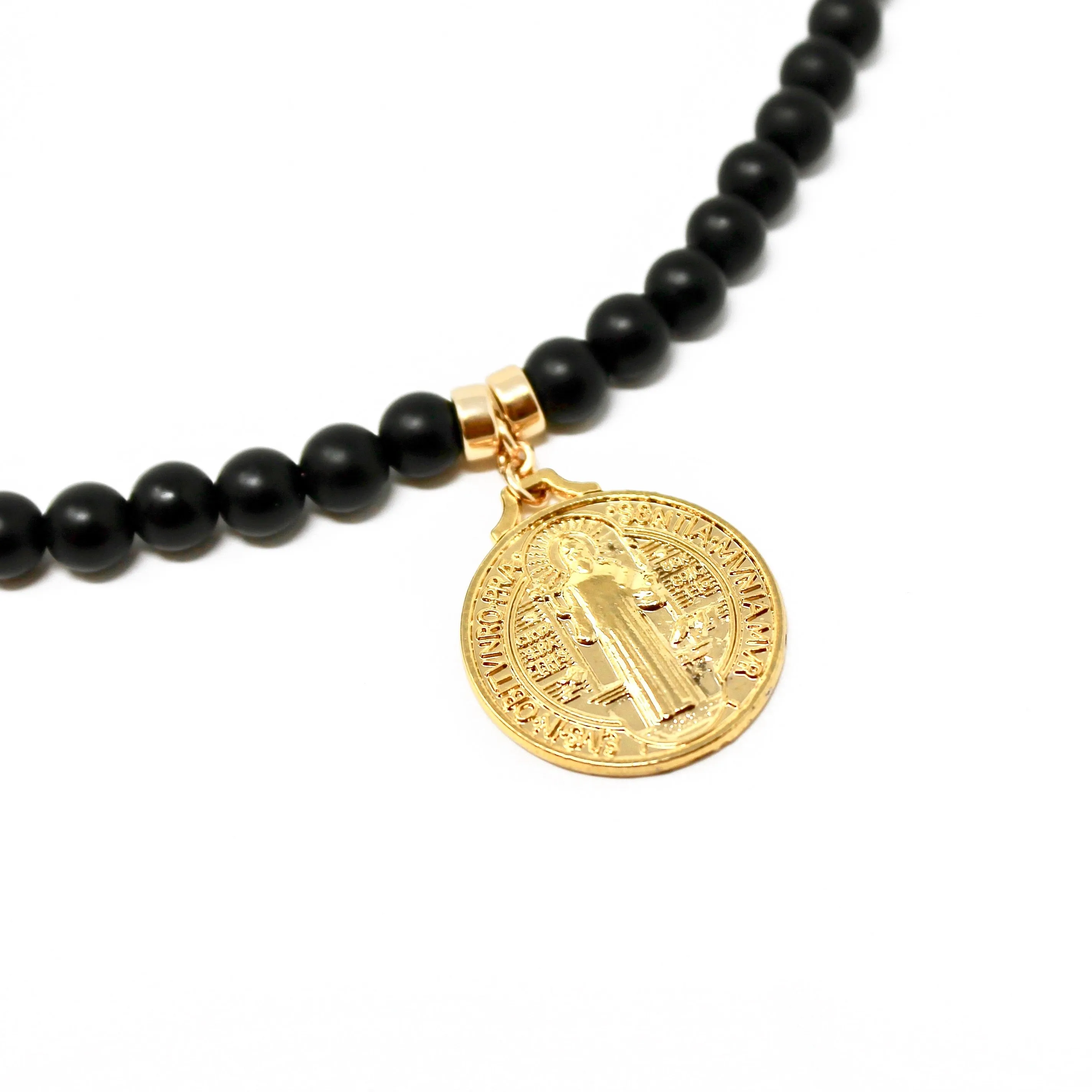 Benny Black Onyx & Turquoise Howlite Necklace