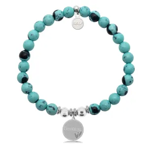 Besties Charm with Blue Zebra Jade Charity Bracelet