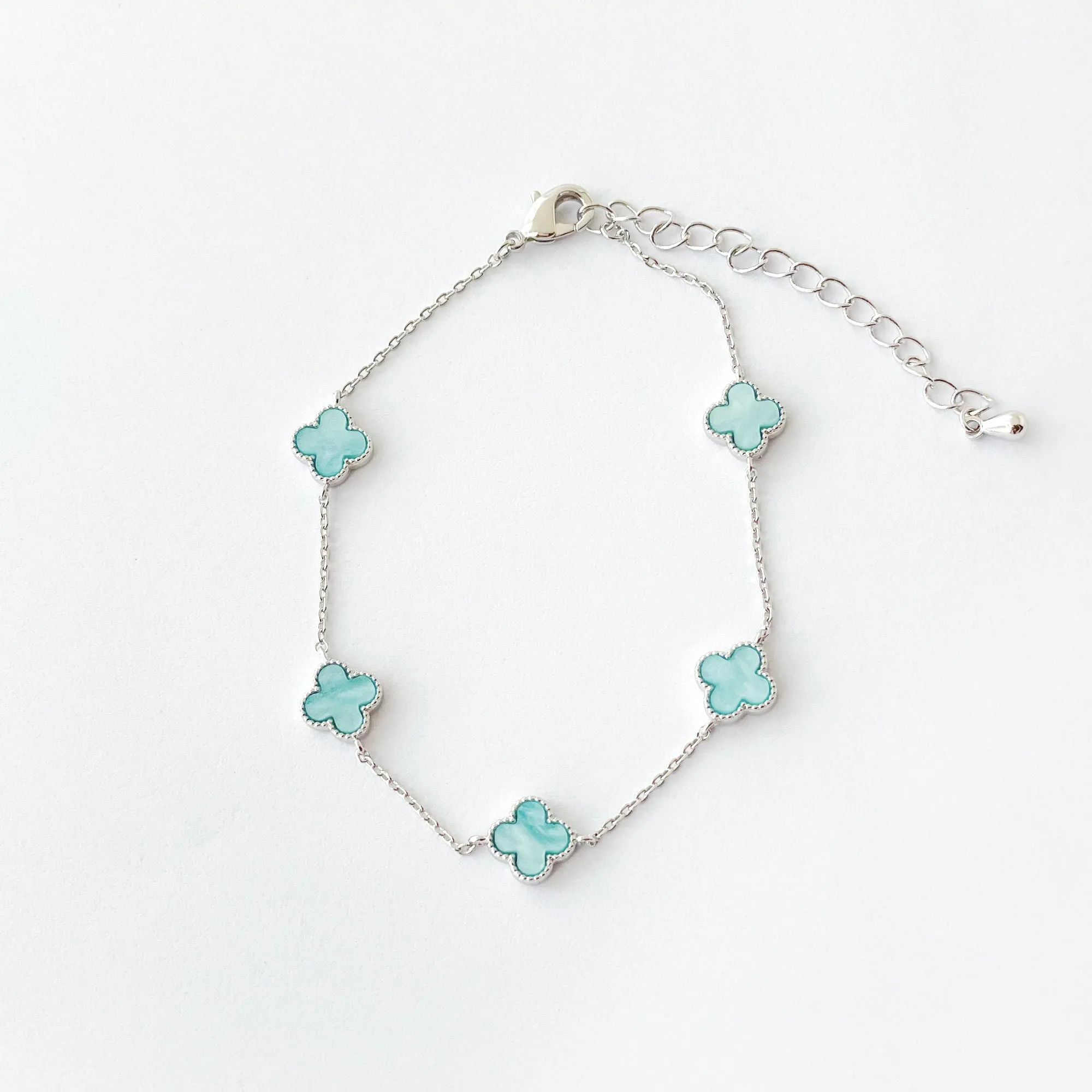 Blue Vanya Clover Bracelet