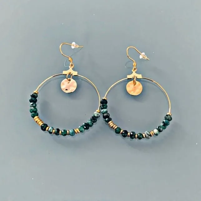 Clover Creole Jewelry Set | Jade and Gold Pearl Bracelet | Pearl Bracelet | Women's Gift idea | Gift Jewelry