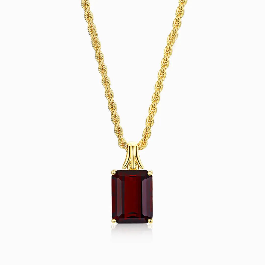 Crimson Knight Garnet Necklace