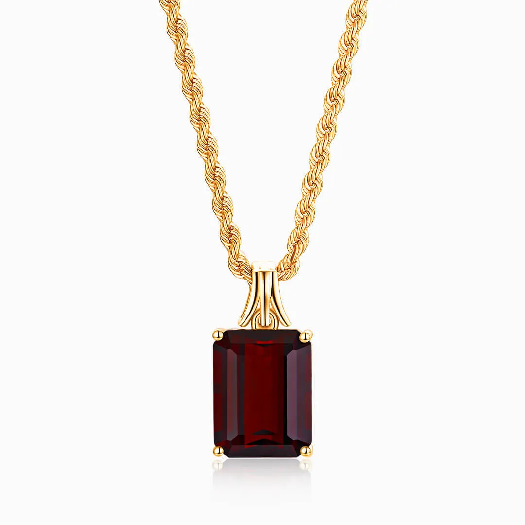 Crimson Knight Garnet Necklace