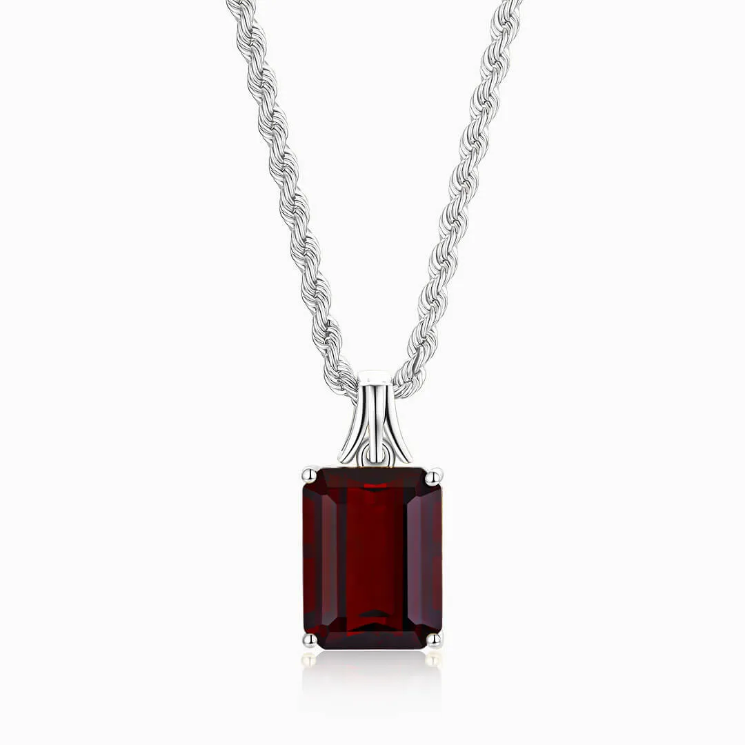 Crimson Knight Garnet Necklace