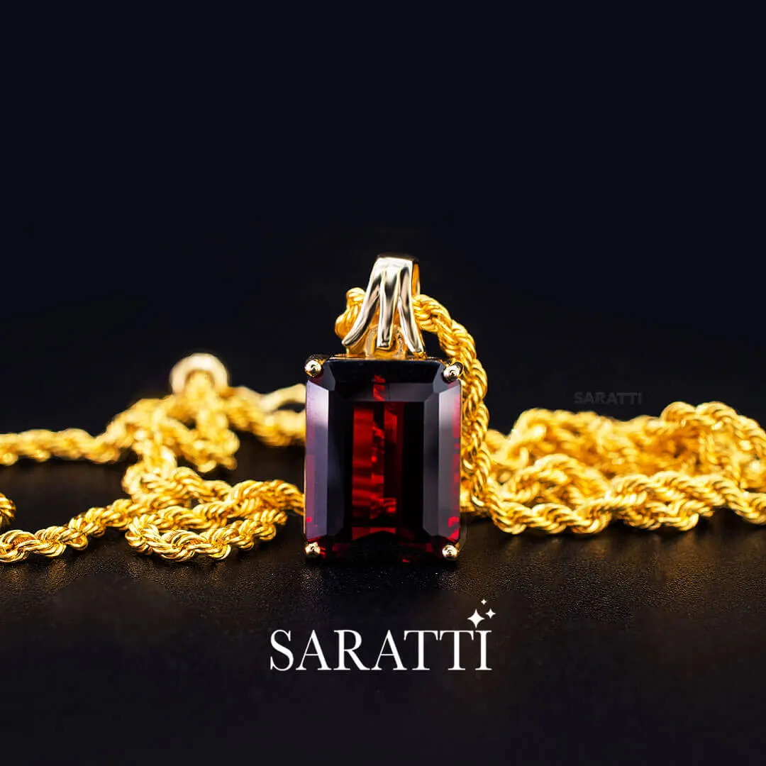Crimson Knight Garnet Necklace