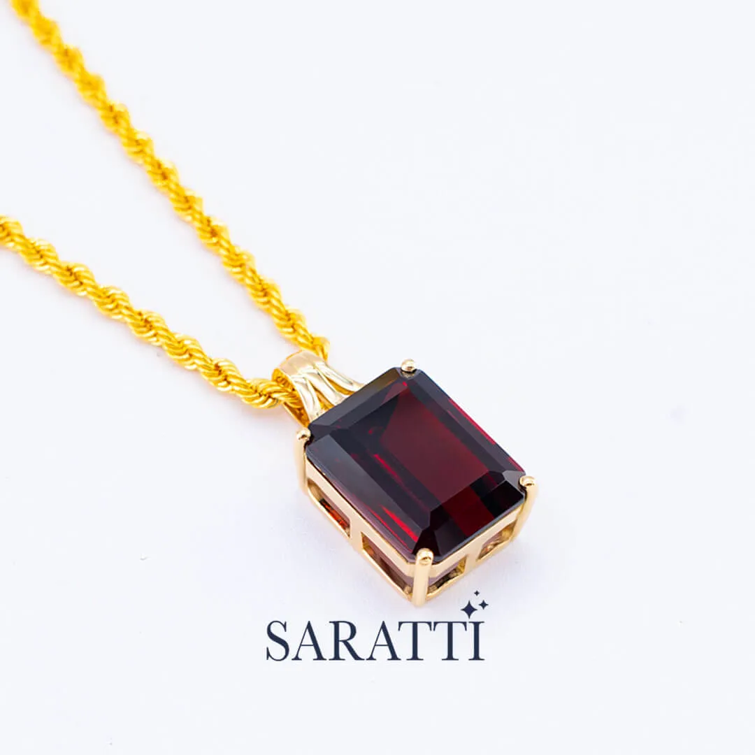 Crimson Knight Garnet Necklace