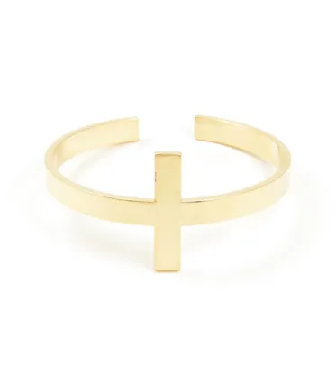 Cross Metal Cuff Bracelet