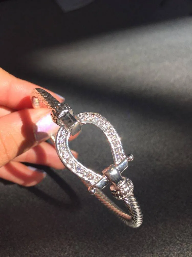 Crystal Horseshoe Cuff Bracelet