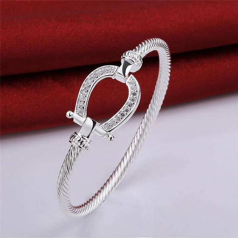 Crystal Horseshoe Cuff Bracelet