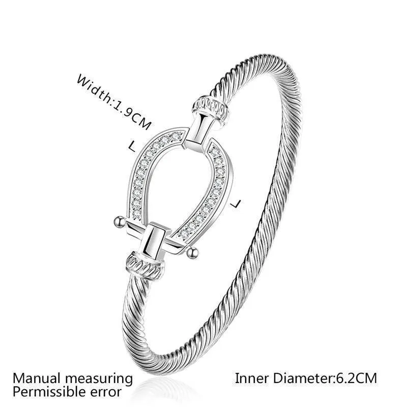 Crystal Horseshoe Cuff Bracelet