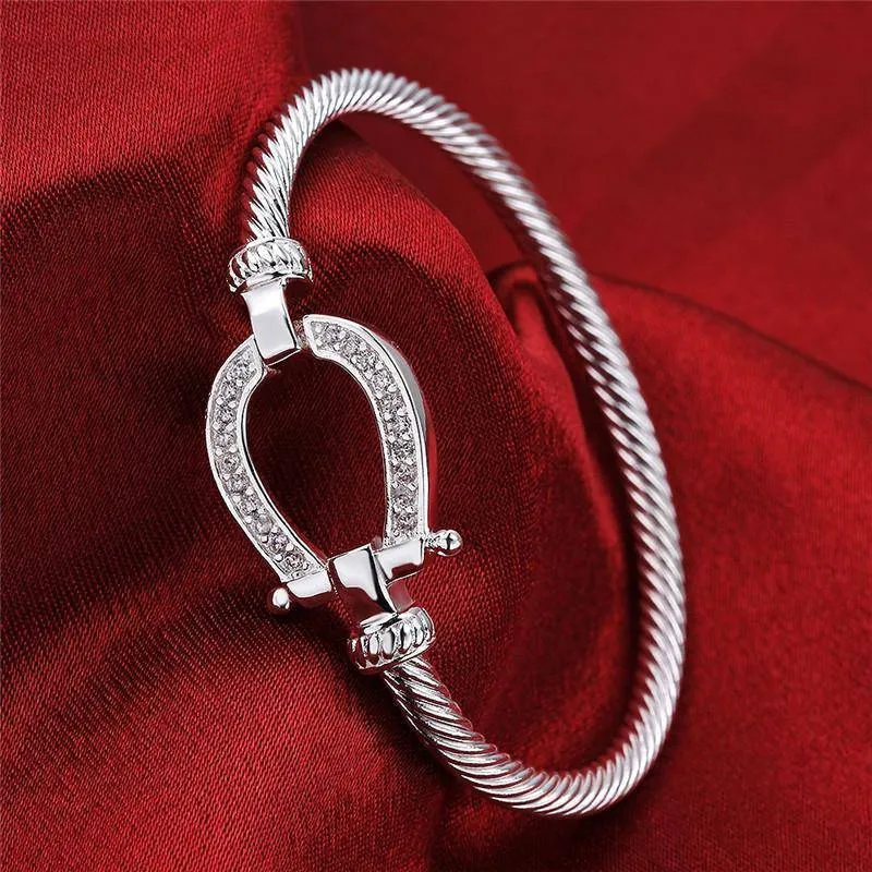 Crystal Horseshoe Cuff Bracelet