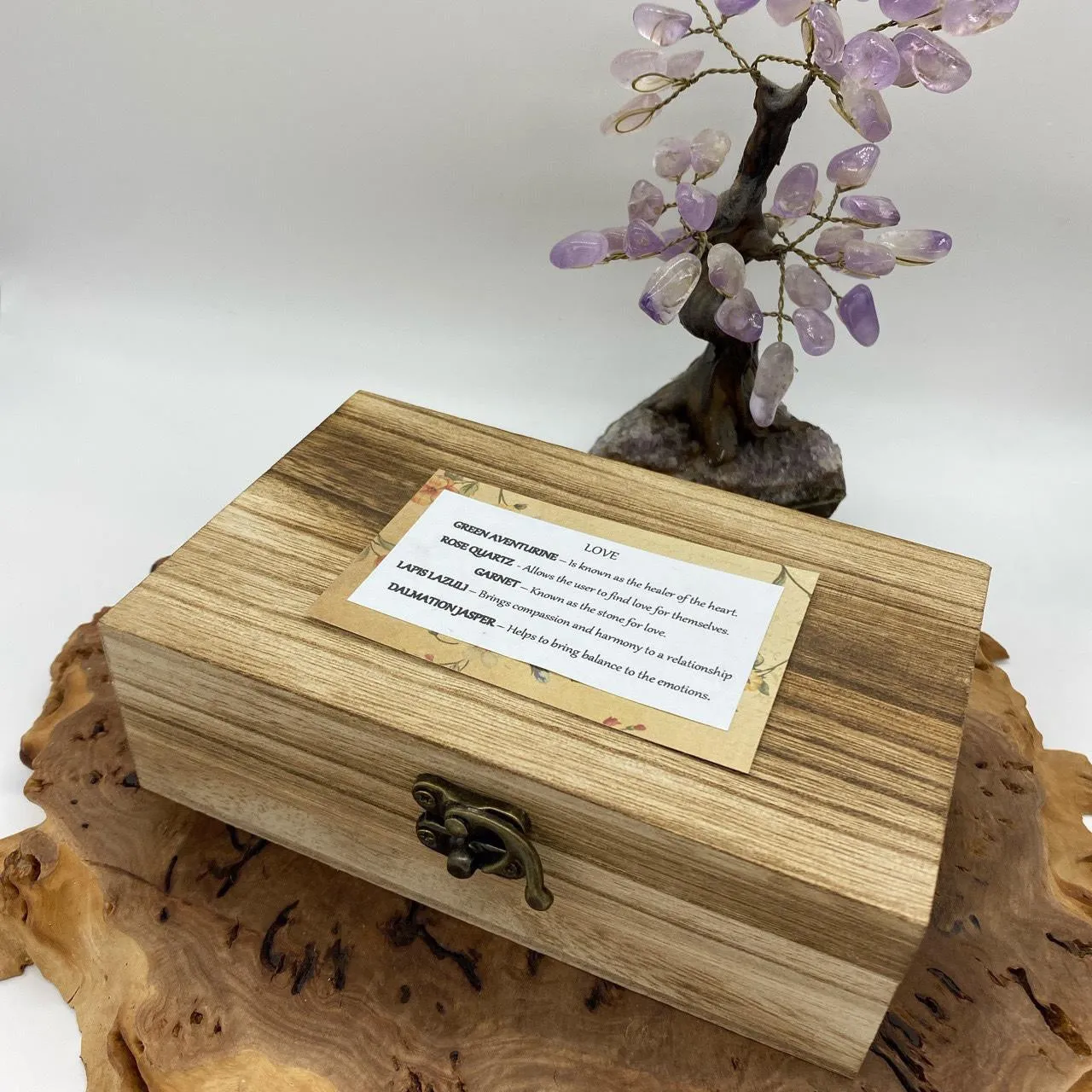 Crystal Love Gift Set in Wooden Presentation Box