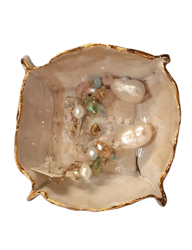 Crystals and pearl drop earrings
