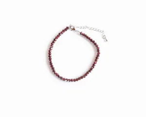 Dainty Garnet Gemstone Bracelet
