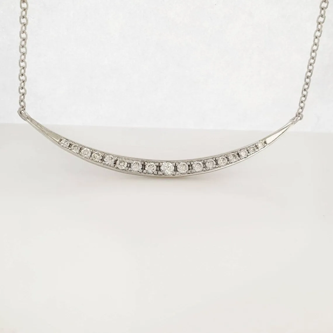 Diamond smile necklace