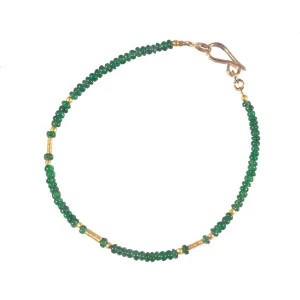 Emerald & High Karat Gold Bracelet
