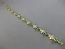 ESTATE 2.40CT AAA EMERALD 14KT YELLOW GOLD BY THE YARD FILIGREE TENNIS BRACELET