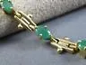 ESTATE 2.40CT AAA EMERALD 14KT YELLOW GOLD BY THE YARD FILIGREE TENNIS BRACELET