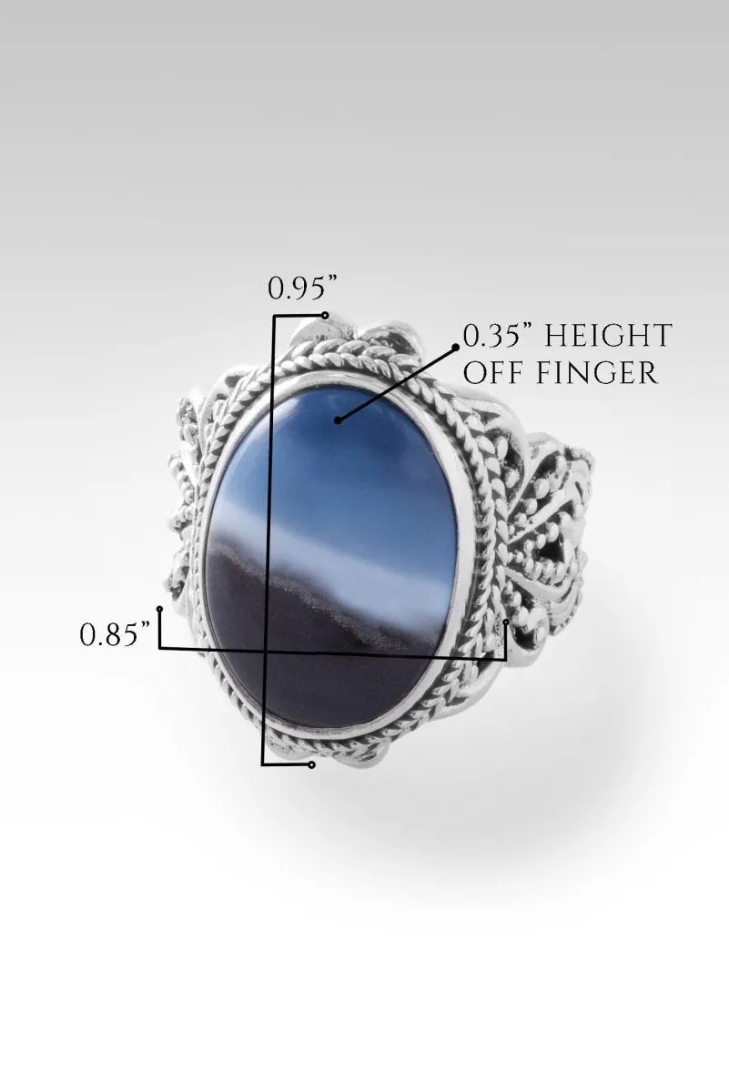 Ethereal Aura Ring™ in Banded Blue Opal