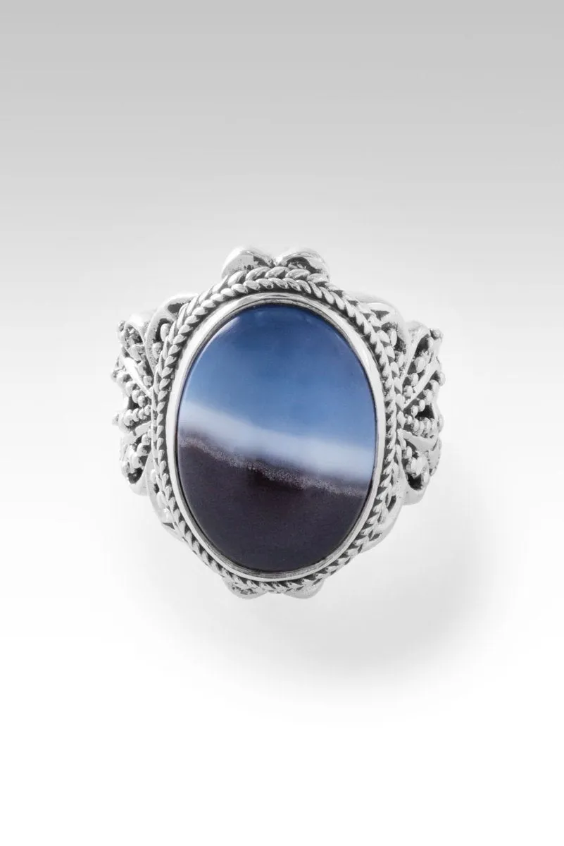 Ethereal Aura Ring™ in Banded Blue Opal