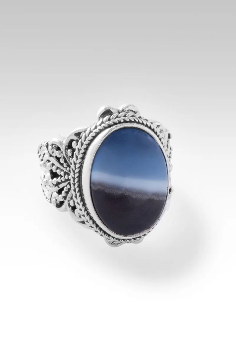 Ethereal Aura Ring™ in Banded Blue Opal