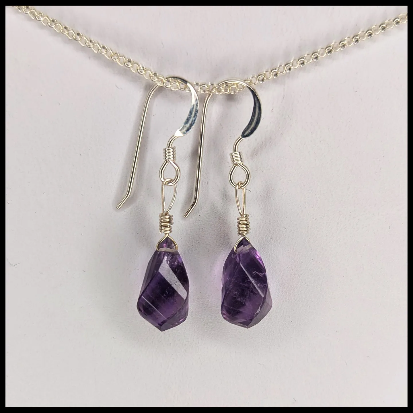 FAS292jd Amethyst Earrings