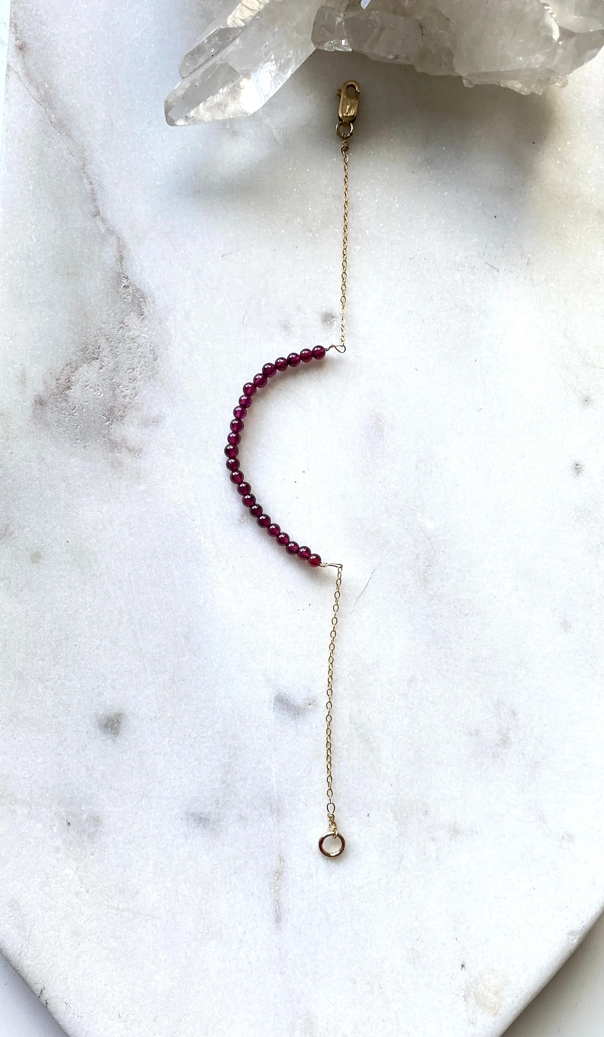 Garnet Gold Filled Bracelet