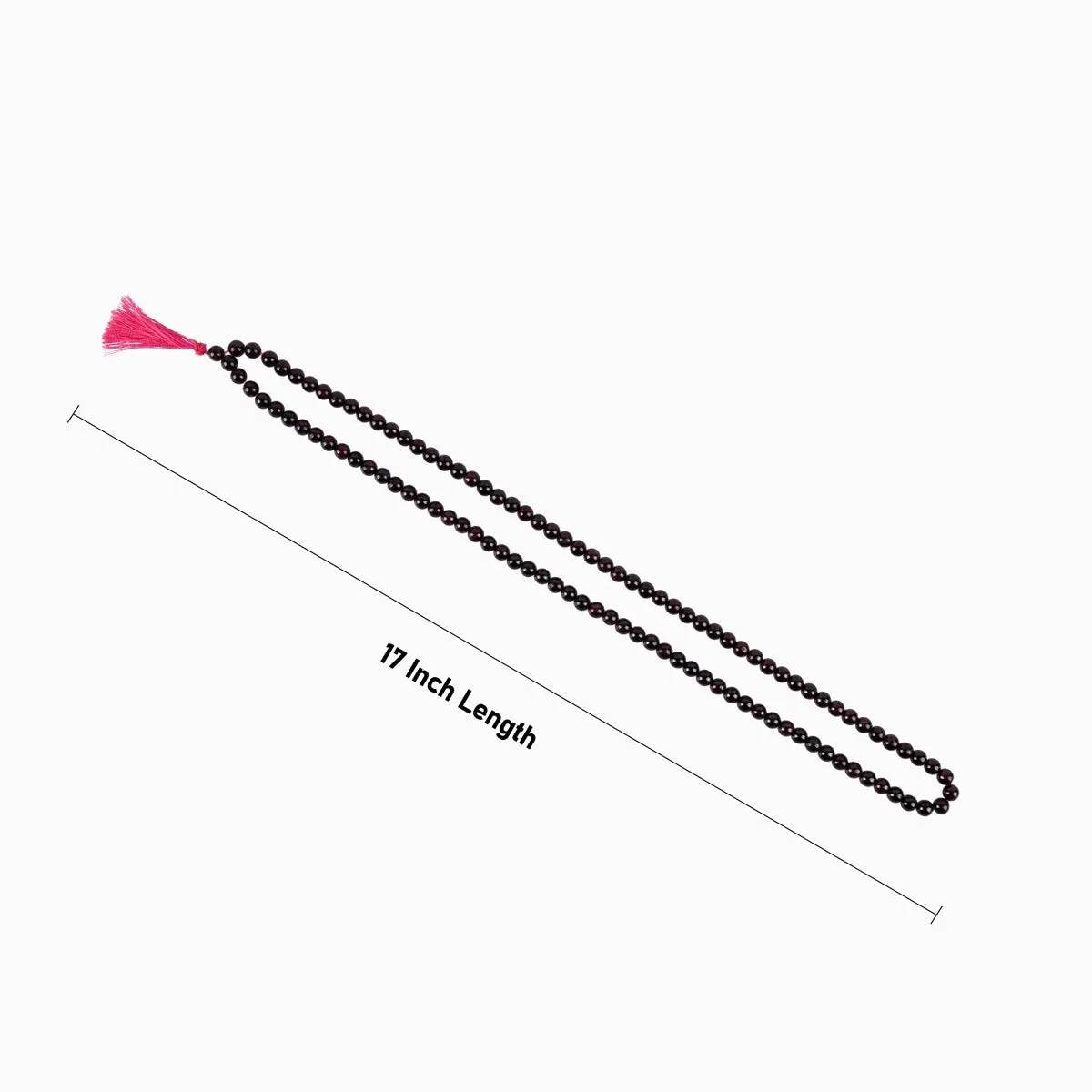 Garnet Mala - 17 Inches | Garnet Mala Beads/ Garnet Stone Mala for Men & Women