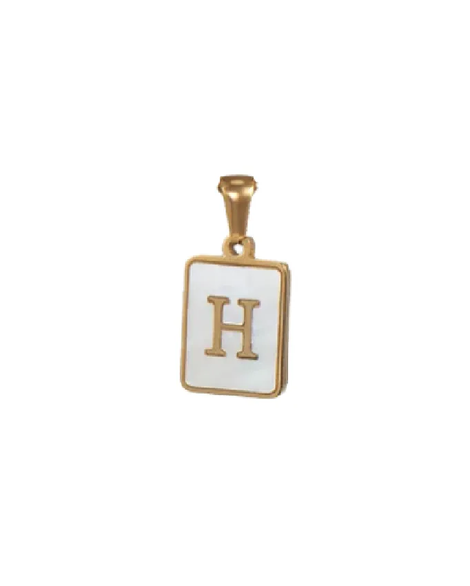 Gold Opal Initial Pendant