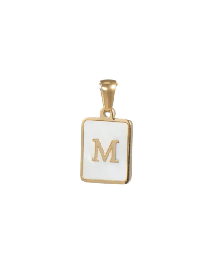 Gold Opal Initial Pendant
