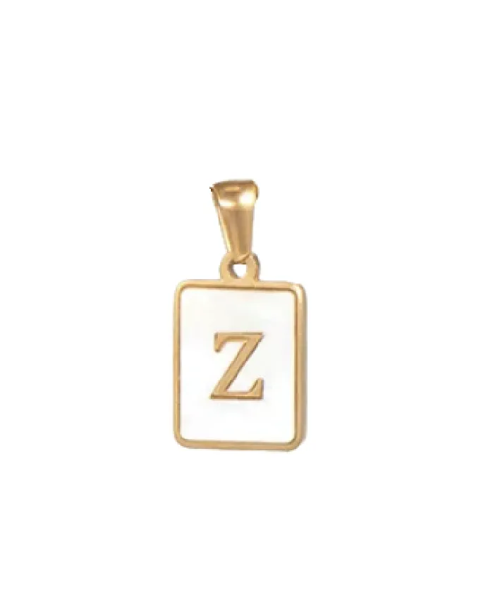 Gold Opal Initial Pendant