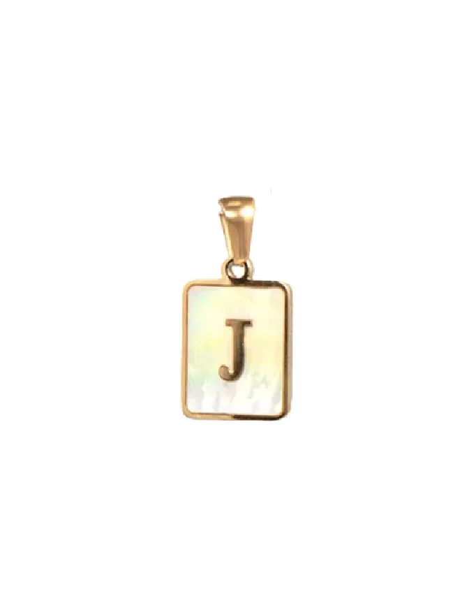 Gold Opal Initial Pendant