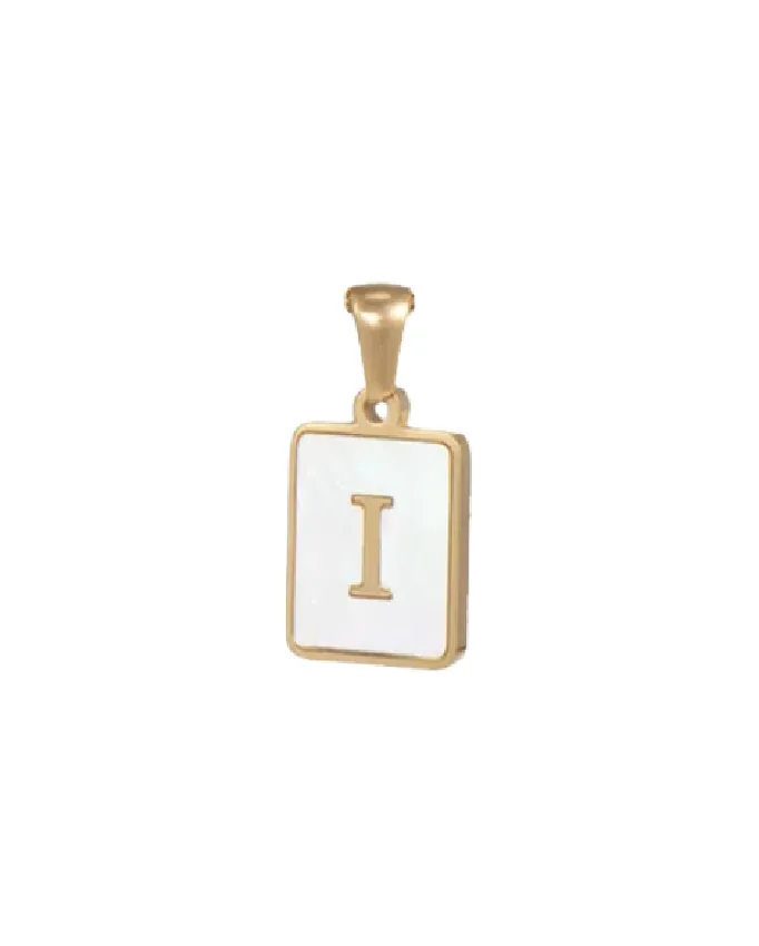 Gold Opal Initial Pendant