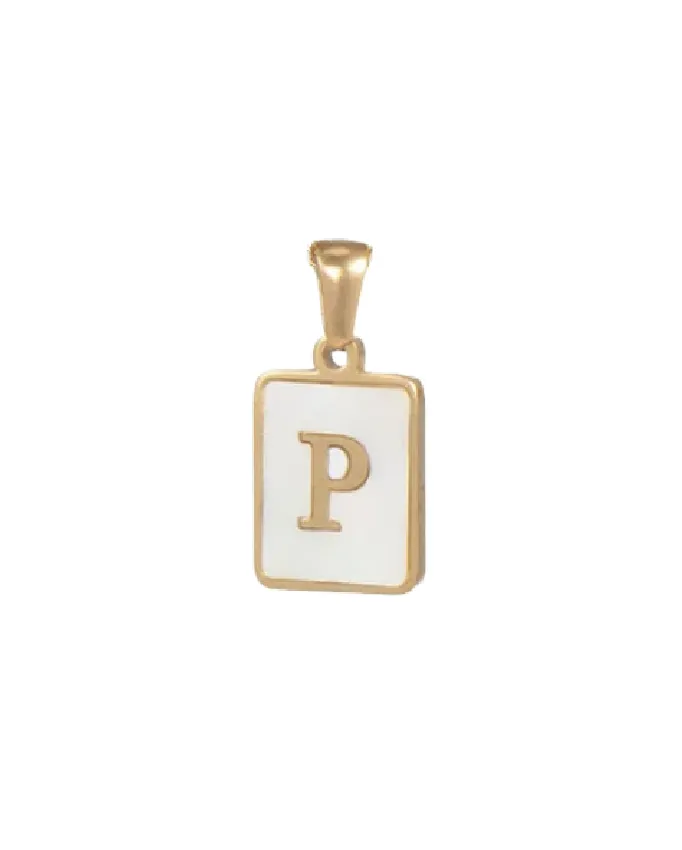 Gold Opal Initial Pendant