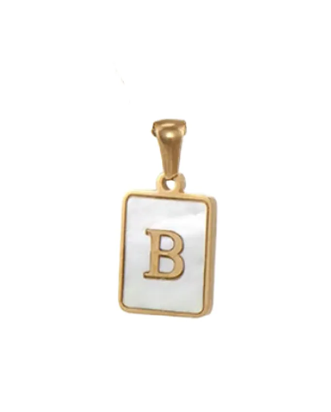 Gold Opal Initial Pendant